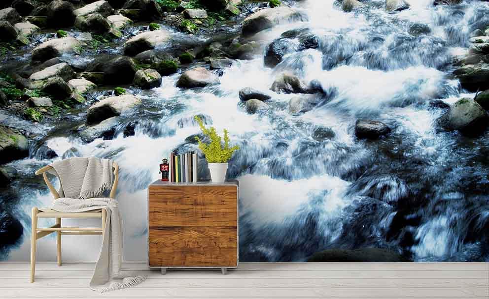 3D Abstract River Rock Wall Mural Wallpaper 143- Jess Art Decoration