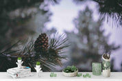3D Pines Pinecones Wall Mural Wallpaper 146- Jess Art Decoration