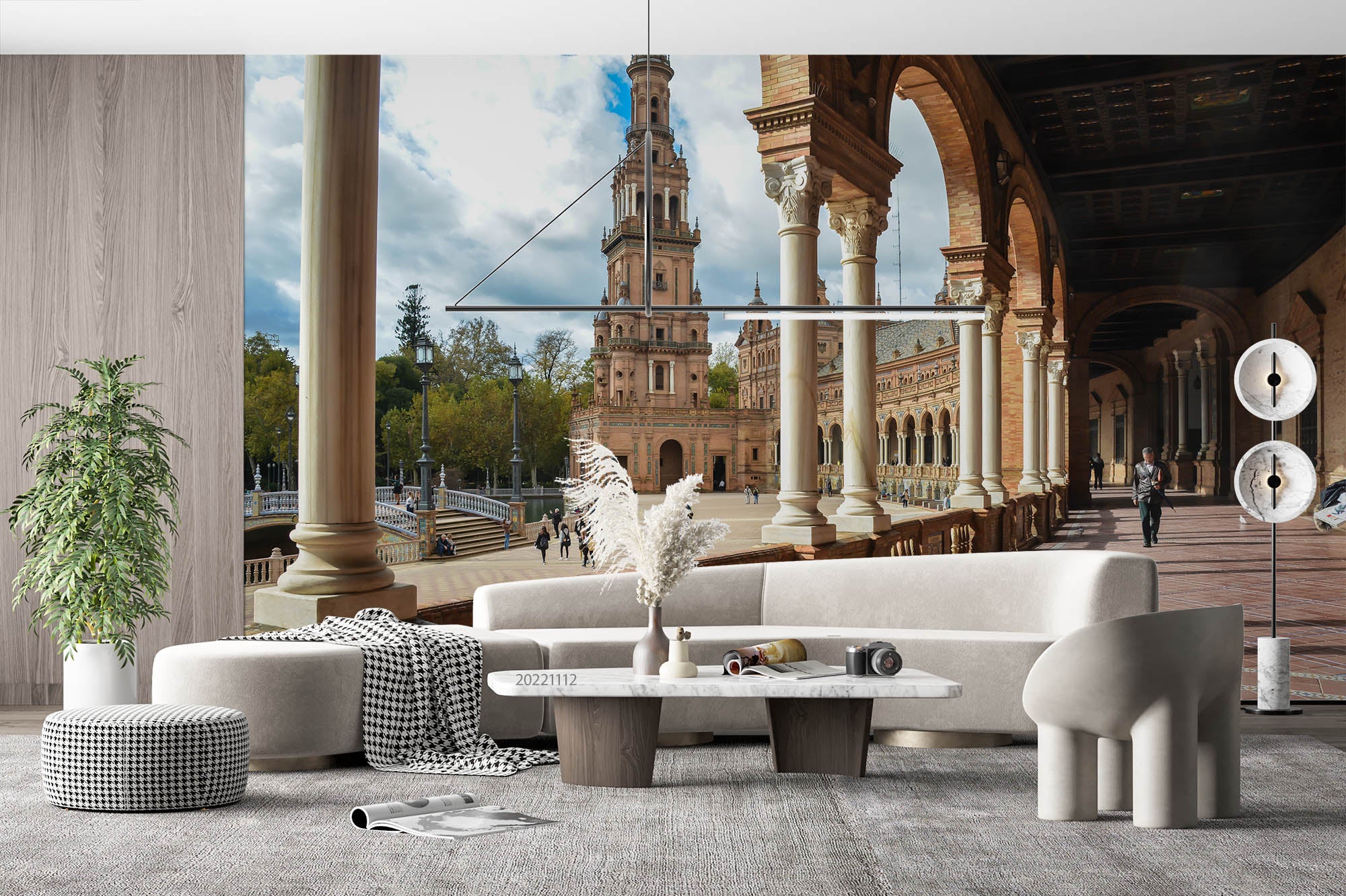 3D Architecture Column Tower Seville Spain Wall Mural Wallpaper GD 2161- Jess Art Decoration