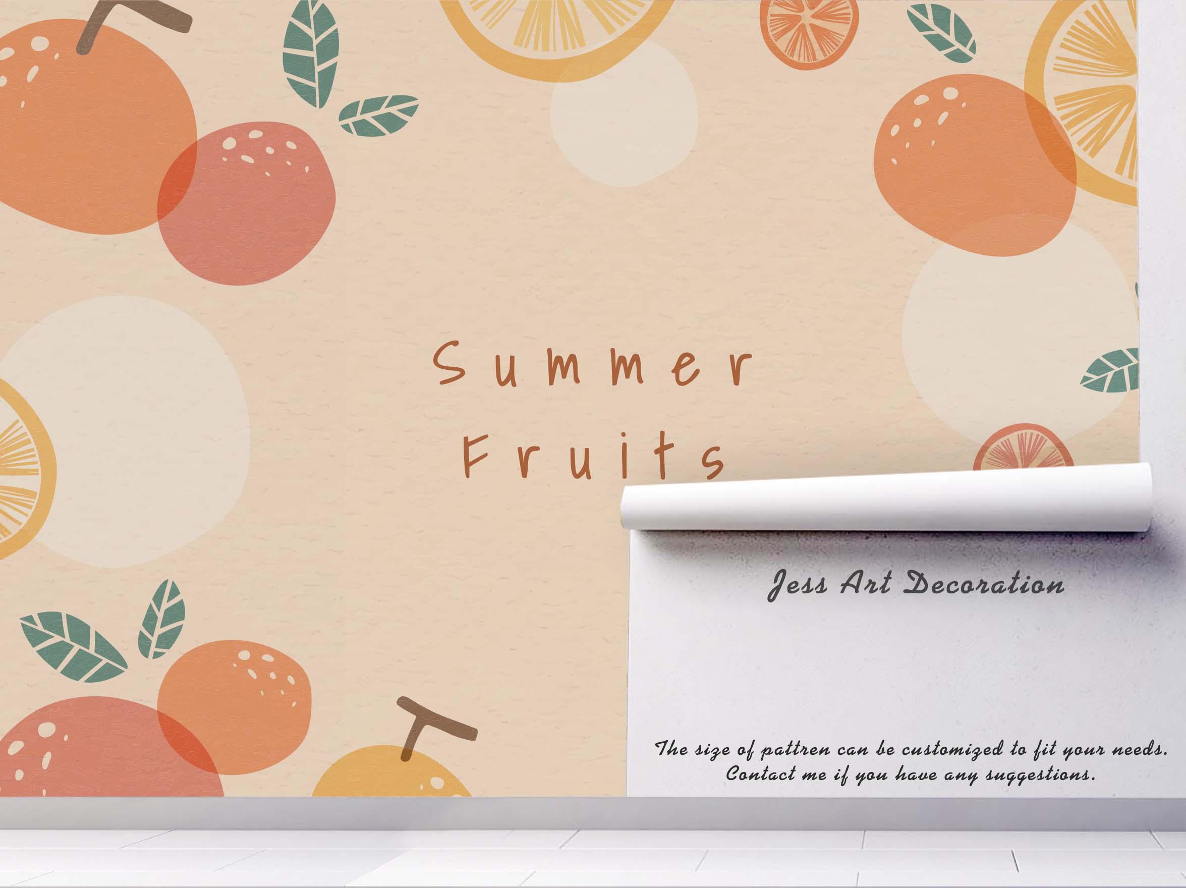 3D Summer Fruit Wall Mural Wallpaper 88- Jess Art Decoration
