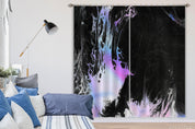 3D Abstract Black Marble Texture Curtains and Drapes LQH 522- Jess Art Decoration