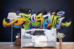 3D Abstract Colorful Slogan Graffiti Wall Mural Wallpaper 61- Jess Art Decoration