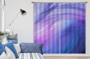 3D Abstract Beautiful Blue Purple Feather Curtains and Drapes GD 691- Jess Art Decoration