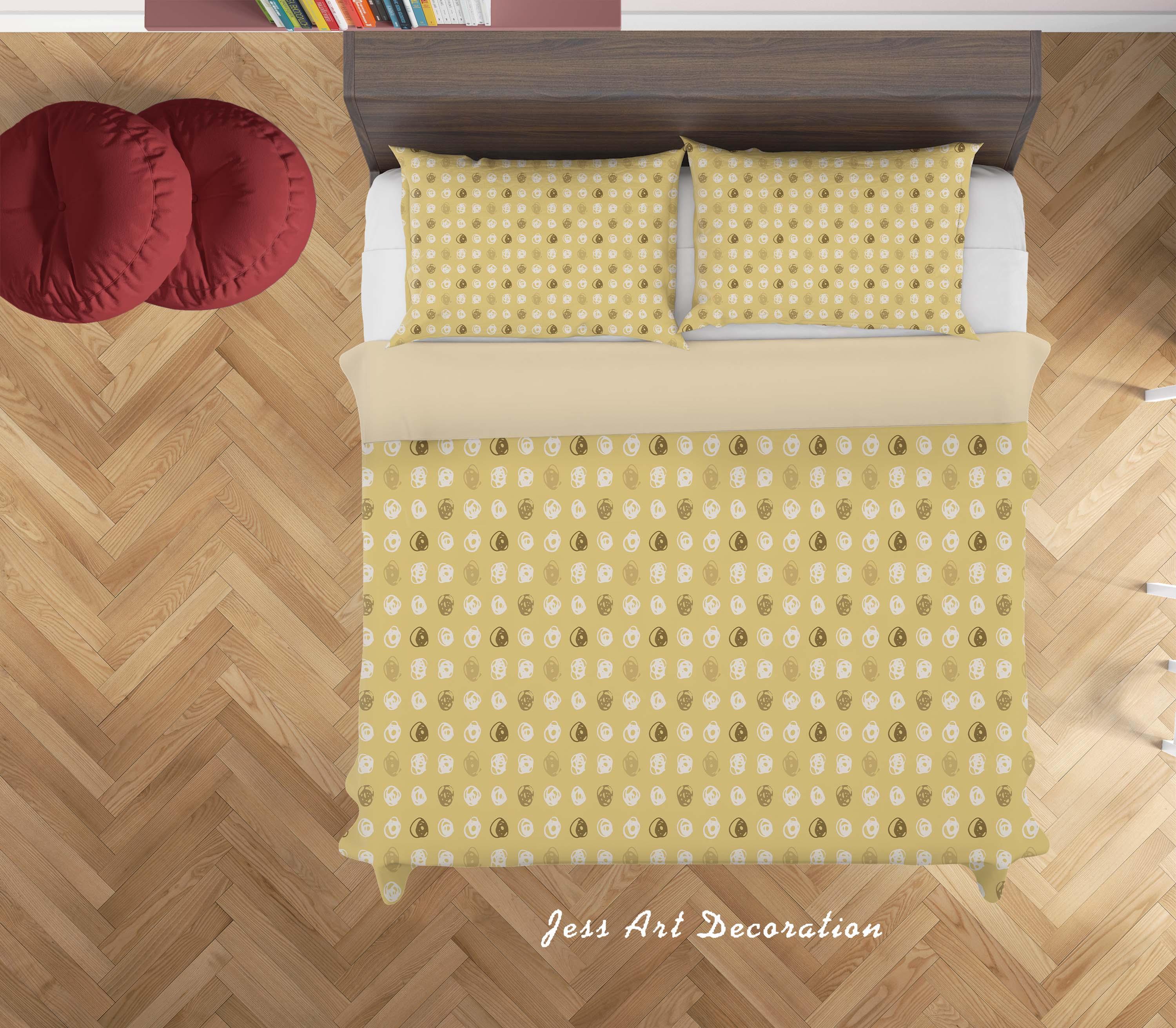 3D Yellow Scribble Quilt Cover Set Bedding Set Duvet Cover Pillowcases SF15- Jess Art Decoration