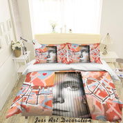 3D Graffiti Colorful Abstract Figure Quilt Cover Set Bedding Set Duvet Cover Pillowcases LXL- Jess Art Decoration