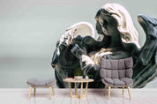 3D Angel Sculpture Wall Mural Wallpaper 169- Jess Art Decoration