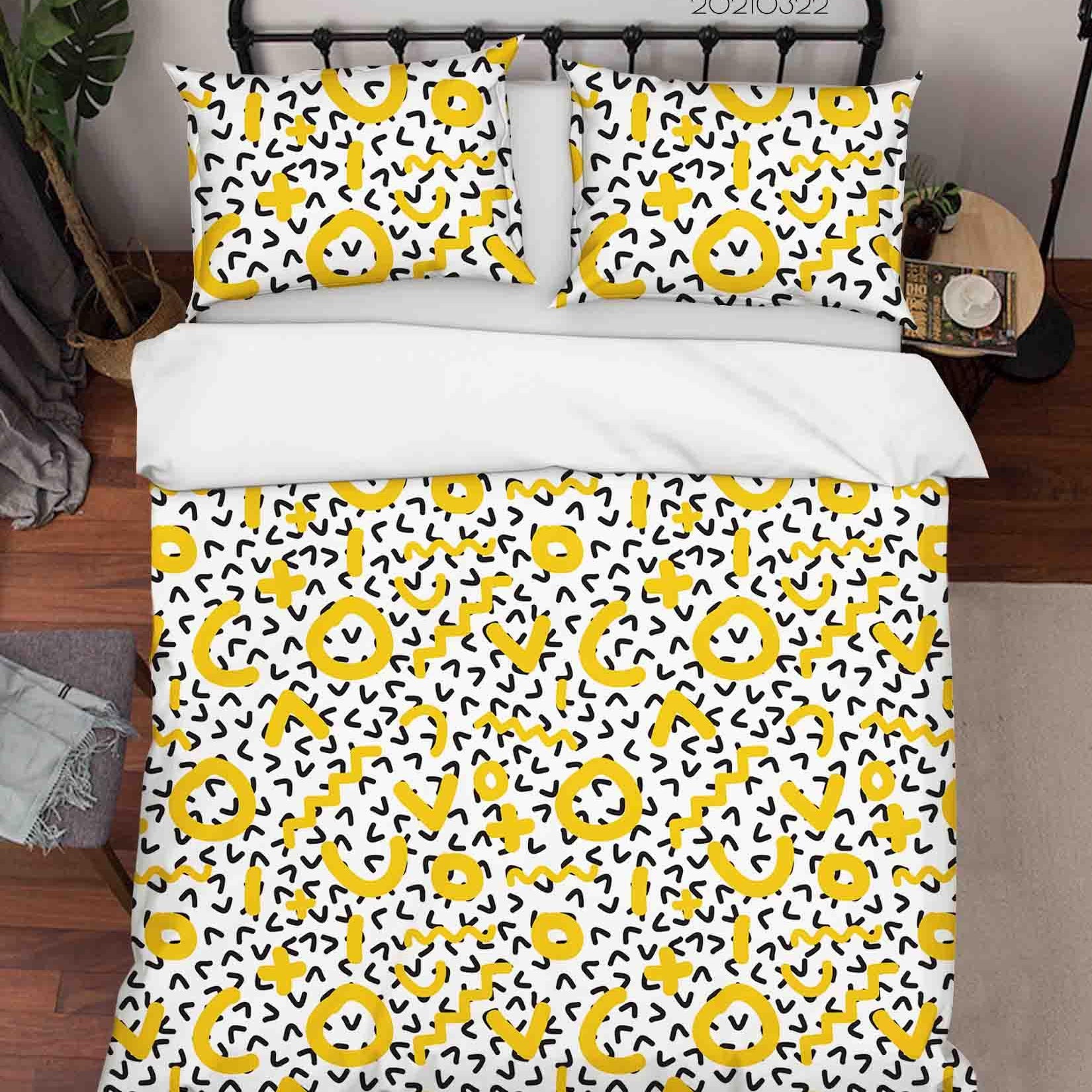 3D Abstract Geometric Pattern Quilt Cover Set Bedding Set Duvet Cover Pillowcases 20 LQH- Jess Art Decoration