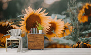 3D Sunflowers Wall Mural Wallpaper SF25- Jess Art Decoration