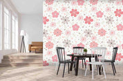 3D Watercolor Pink Floral Pattern Wall Mural Wallpaper LQH 103- Jess Art Decoration