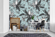 3D Hand Drawn Floral Bird Wall Mural Wallpaper A82 LQH- Jess Art Decoration