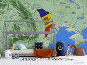 3D Green World Map Wall Mural Wallpaper LQH 43- Jess Art Decoration