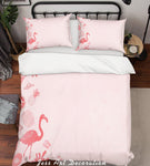 3D Pink Flamingo Fruit Quilt Cover Set Bedding Set Pillowcases 190- Jess Art Decoration