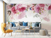 3D Beautiful Pink Floral Watercolor Wall Mural Wallpaper GD 1765- Jess Art Decoration