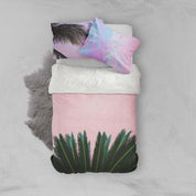 3D Pink Leaves Quilt Cover Set Bedding Set Pillowcases 48- Jess Art Decoration