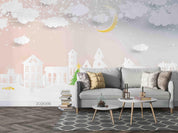 3D Northern Europe Hand-painted Starry Sky Building Wall Mural Wallpaper SWW2456- Jess Art Decoration