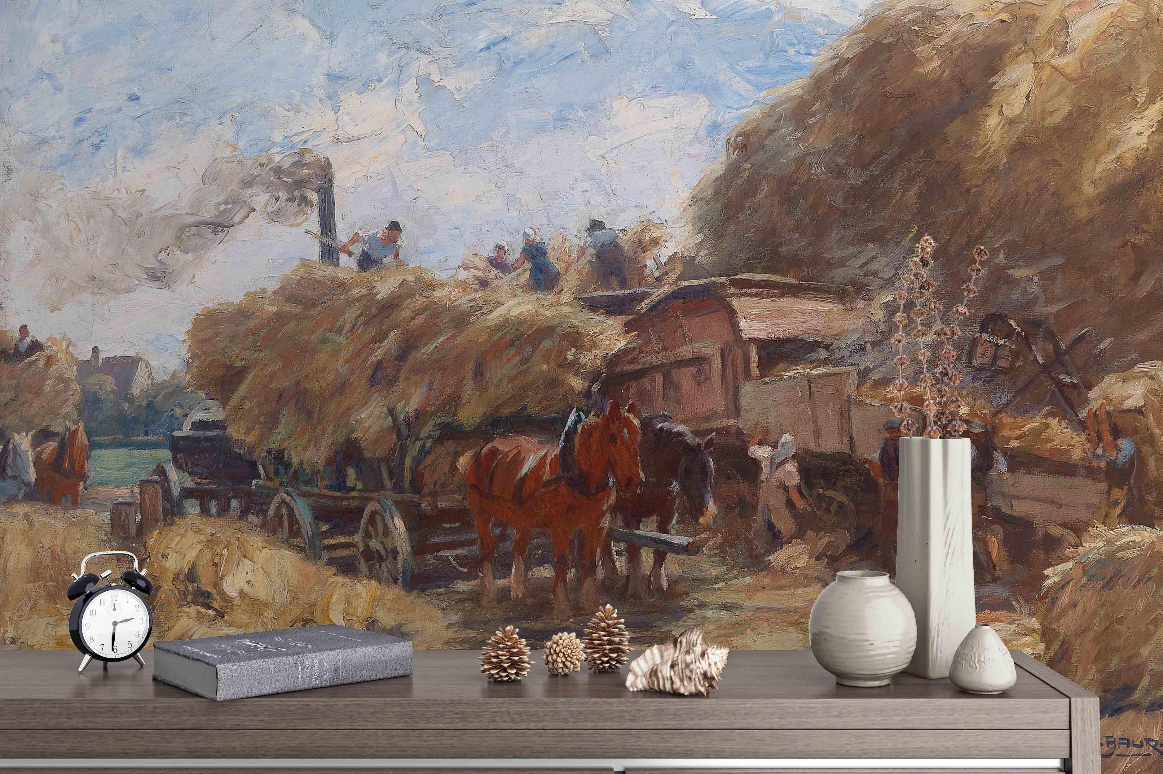 3D Labor Scene Oil Painting Wall Mural Wallpaper 25- Jess Art Decoration