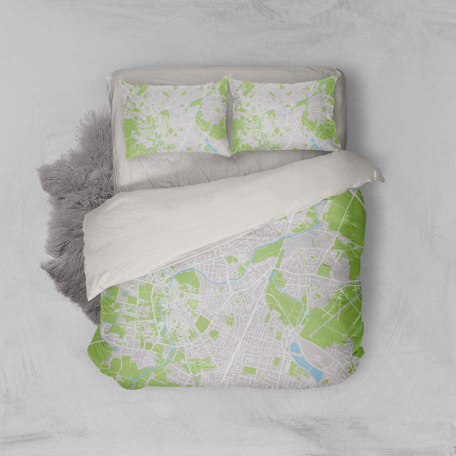 3D Blue Map Quilt Cover Set Bedding Set Pillowcases 11- Jess Art Decoration