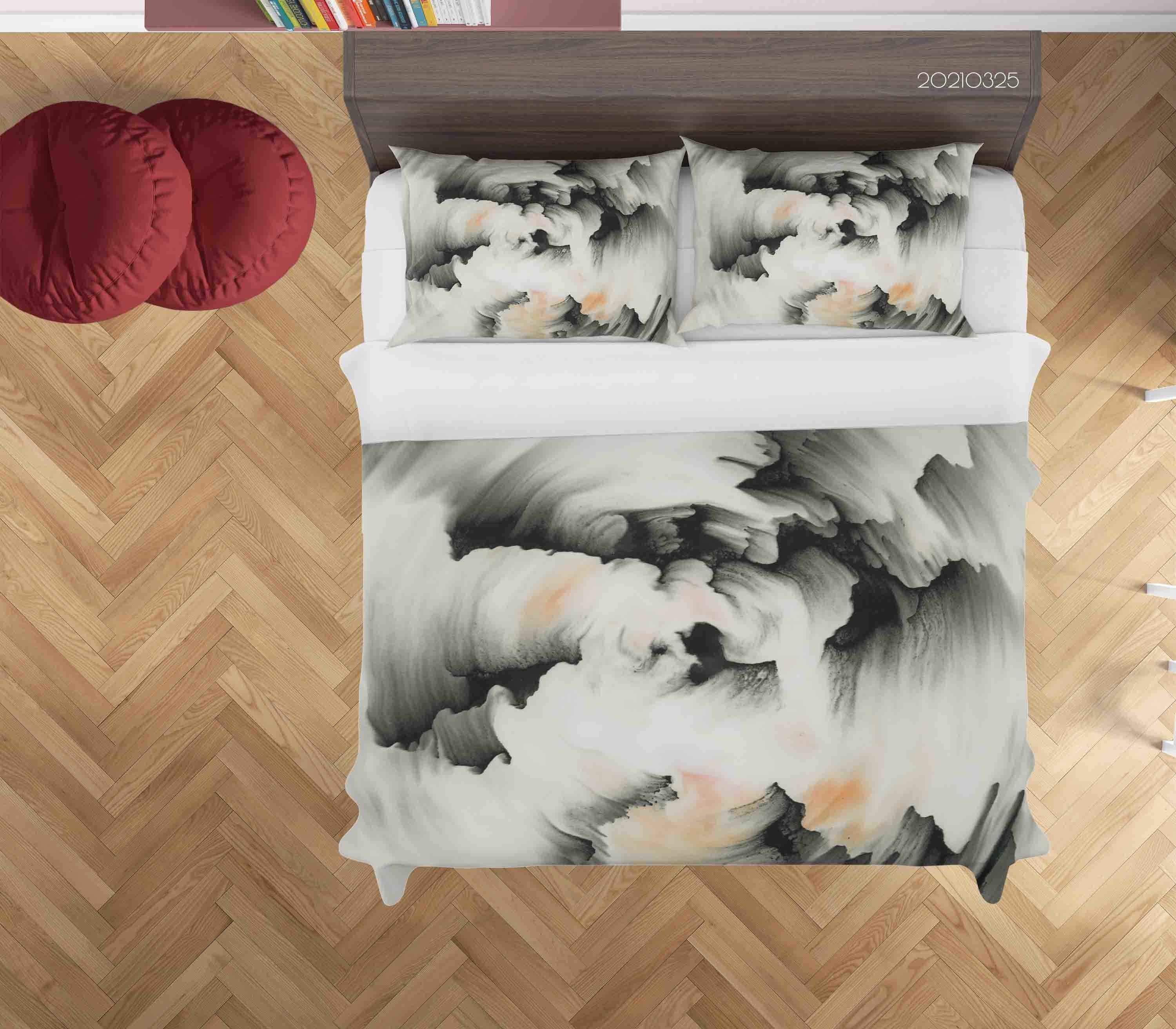 3D Abstract Ink Pattern Quilt Cover Set Bedding Set Duvet Cover Pillowcases 220- Jess Art Decoration