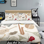 3D Color Musical Instruments Pattern Quilt Cover Set Bedding Set Pillowcases  117- Jess Art Decoration