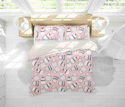 3D Pink Cat Kitty Quilt Cover Set Bedding Set Pillowcases 18- Jess Art Decoration
