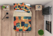 3D Orange Graffiti Pattern Quilt Cover Set Bedding Set Duvet Cover Pillowcases 177 LQH- Jess Art Decoration