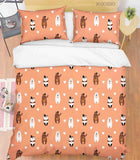 3D Hand Drawn Animal Bear Pink Quilt Cover Set Bedding Set Duvet Cover Pillowcases 119 LQH- Jess Art Decoration
