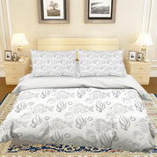 3D Gray Fish Pattern Quilt Cover Set Bedding Set Pillowcases 124- Jess Art Decoration