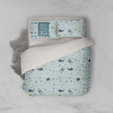 3D Cartoon Whale Octopus Quilt Cover Set Bedding Set Pillowcases 50- Jess Art Decoration