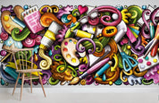 3D Cartoon Color Items Wall Mural Wallpaper 94- Jess Art Decoration