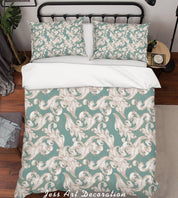 3D Grey Pattern Quilt Cover Set Bedding Set Pillowcases 143- Jess Art Decoration