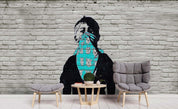 3D Brick Graffiti Character brick wall character graffiti mural wall mural wallpaper for office - view 2