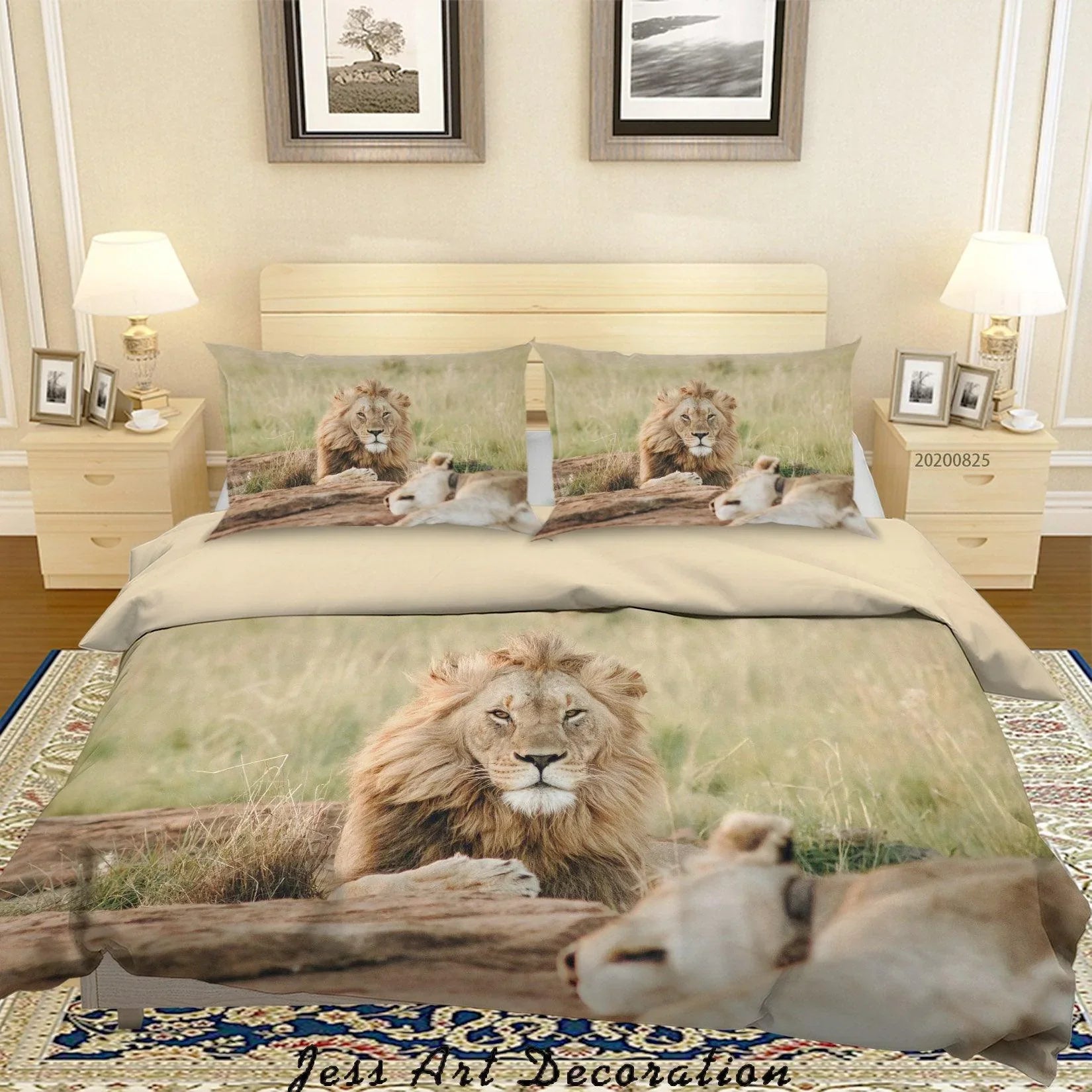 3D Nature Animal Lion Quilt Cover Set Bedding Set Duvet Cover Pillowcases WJ 3381- Jess Art Decoration