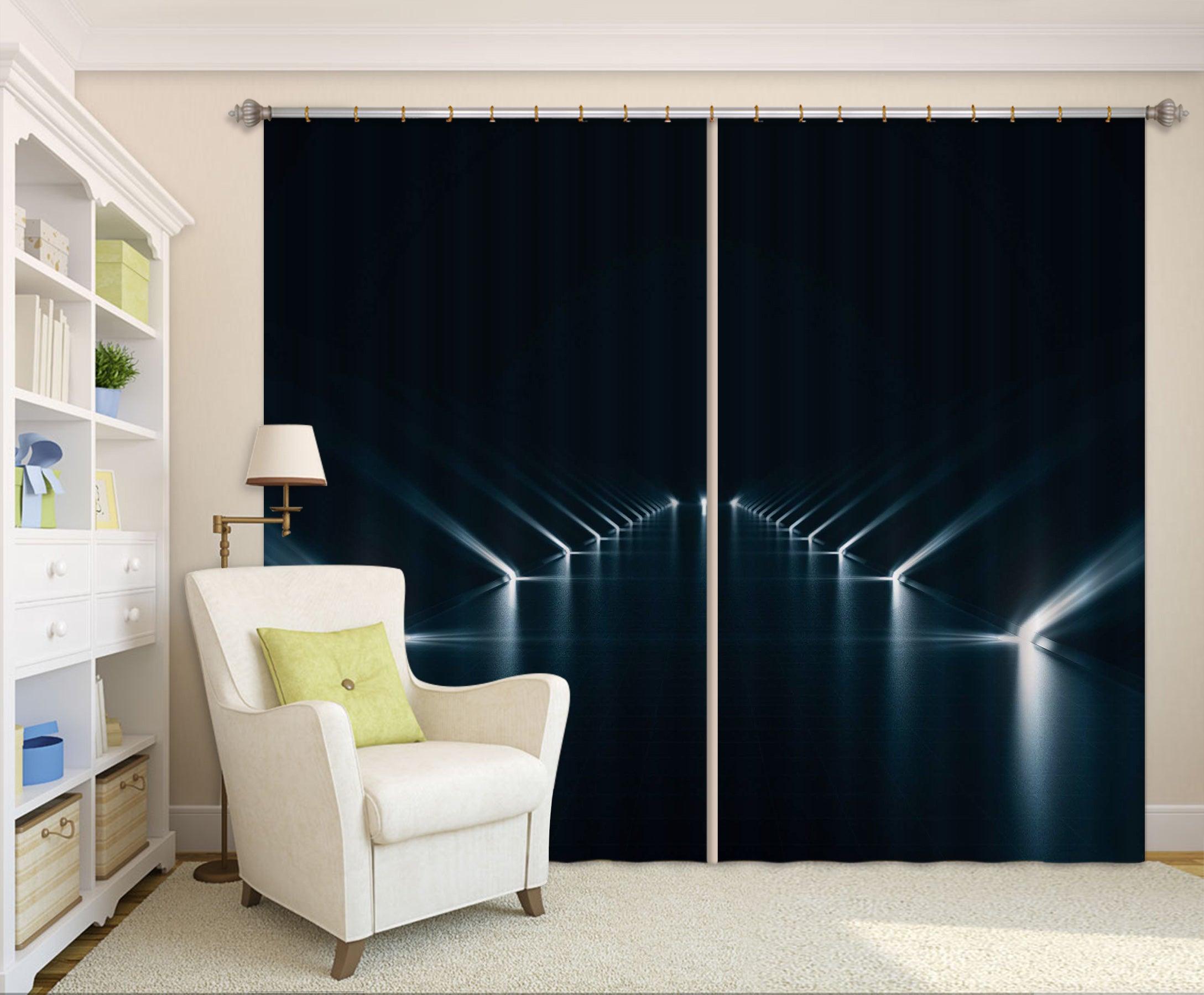 3D Abstract Aurora Pattern Curtains and Drapes A116- Jess Art Decoration