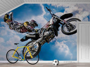 Extreme Motorcycle Action Sports Wallpaper action sports wall mural for sports room or entertainment space - view 2