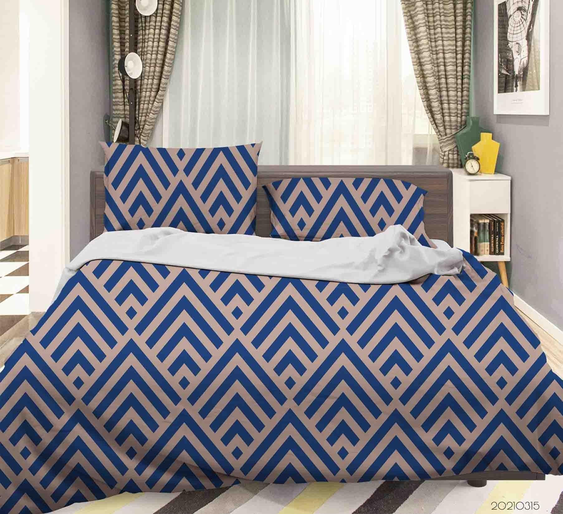 3D Abstract Geometric Art Decoration Quilt Cover Set Bedding Set Duvet Cover Pillowcases 212- Jess Art Decoration