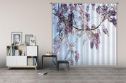 3D Spring Branch Purple Flower Curtains and Drapes GD 2503- Jess Art Decoration