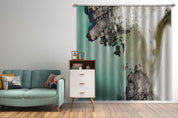 3D Aerial View Sea Reef Landscape Curtains and Drapes GD 2718- Jess Art Decoration