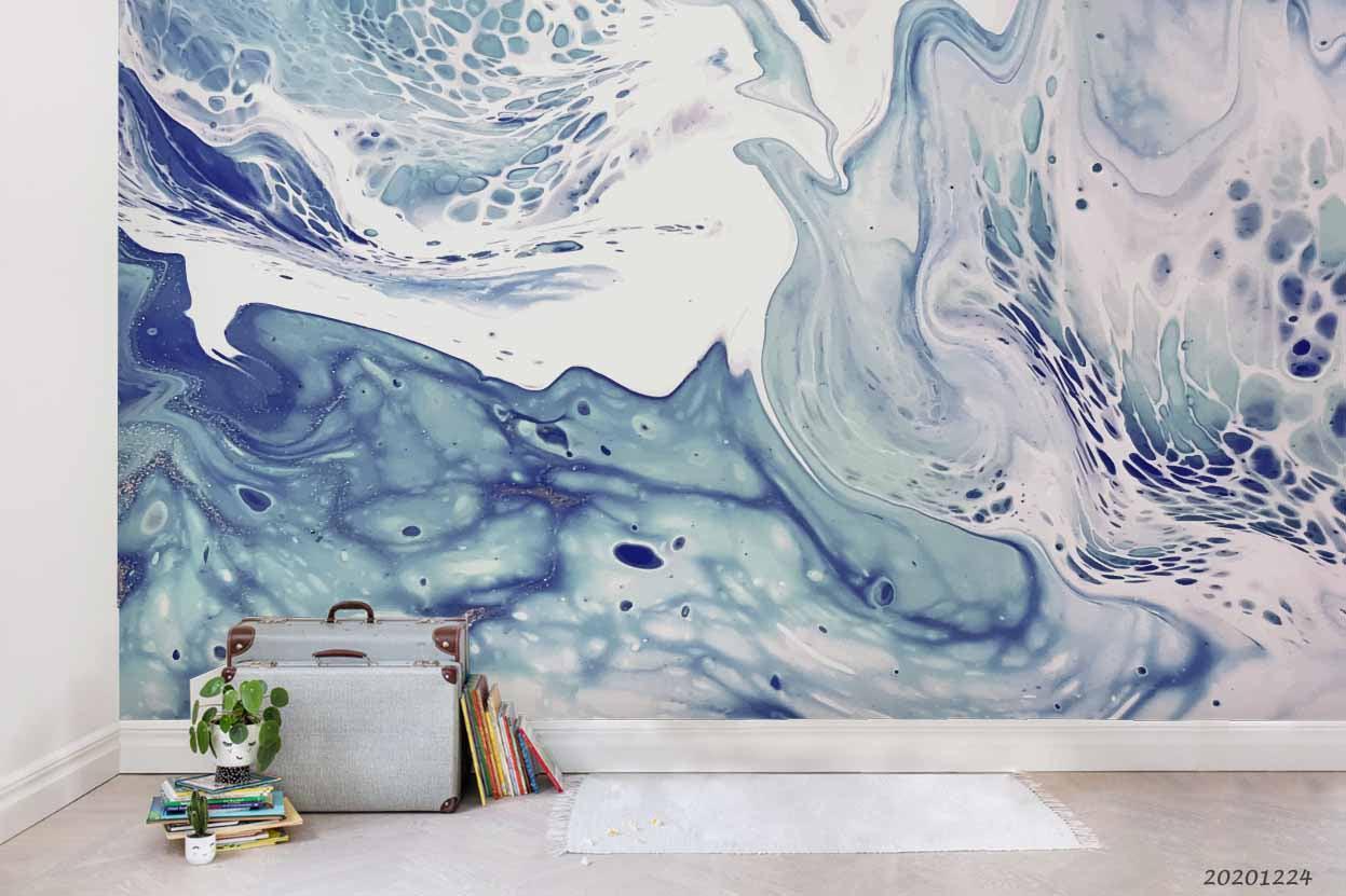 3D Watercolor Marble Pattern Wall Mural Wallpaper LQH 205- Jess Art Decoration