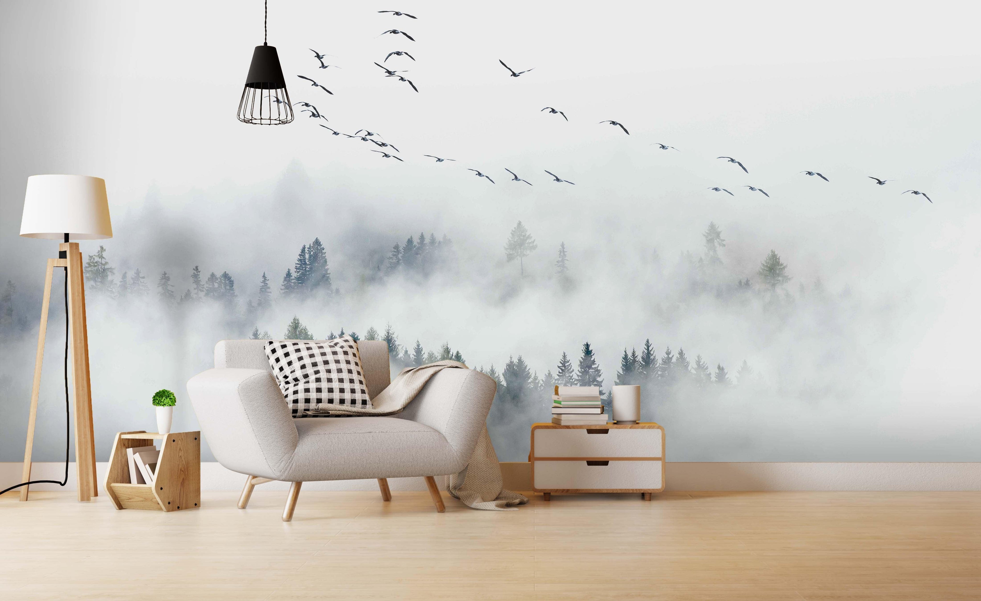 3D Fog Mountain Landscape Wall Mural Wallpaper 121- Jess Art Decoration