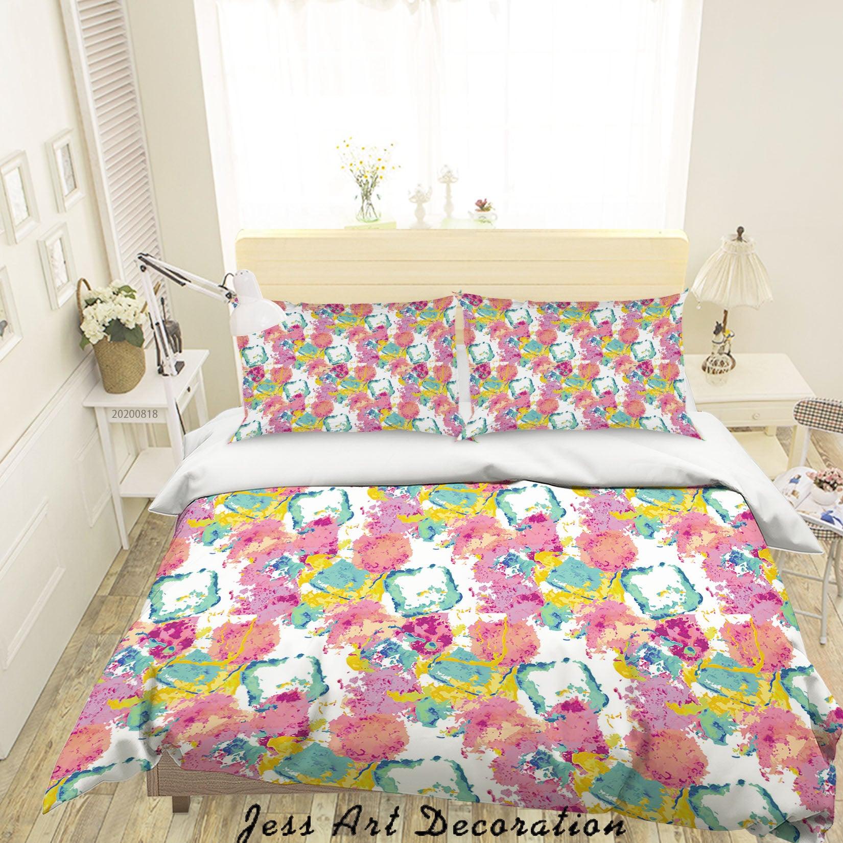 3D Abstract Colorful Quilt Cover Set Bedding Set Duvet Cover Pillowcases LXL- Jess Art Decoration