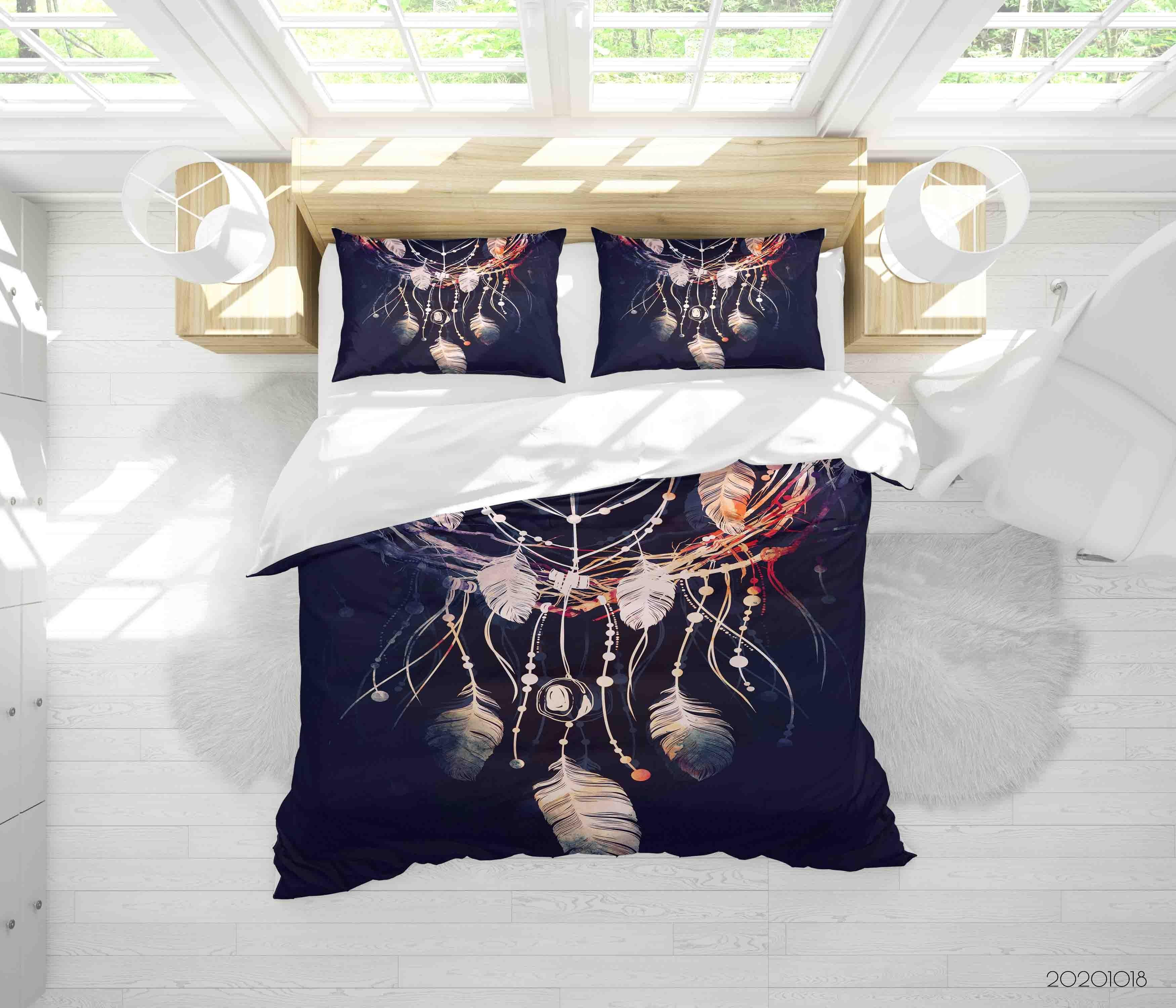3D Dream Catcher Pattern Quilt Cover Set Bedding Set Duvet Cover Pillowcases WJ 9733- Jess Art Decoration
