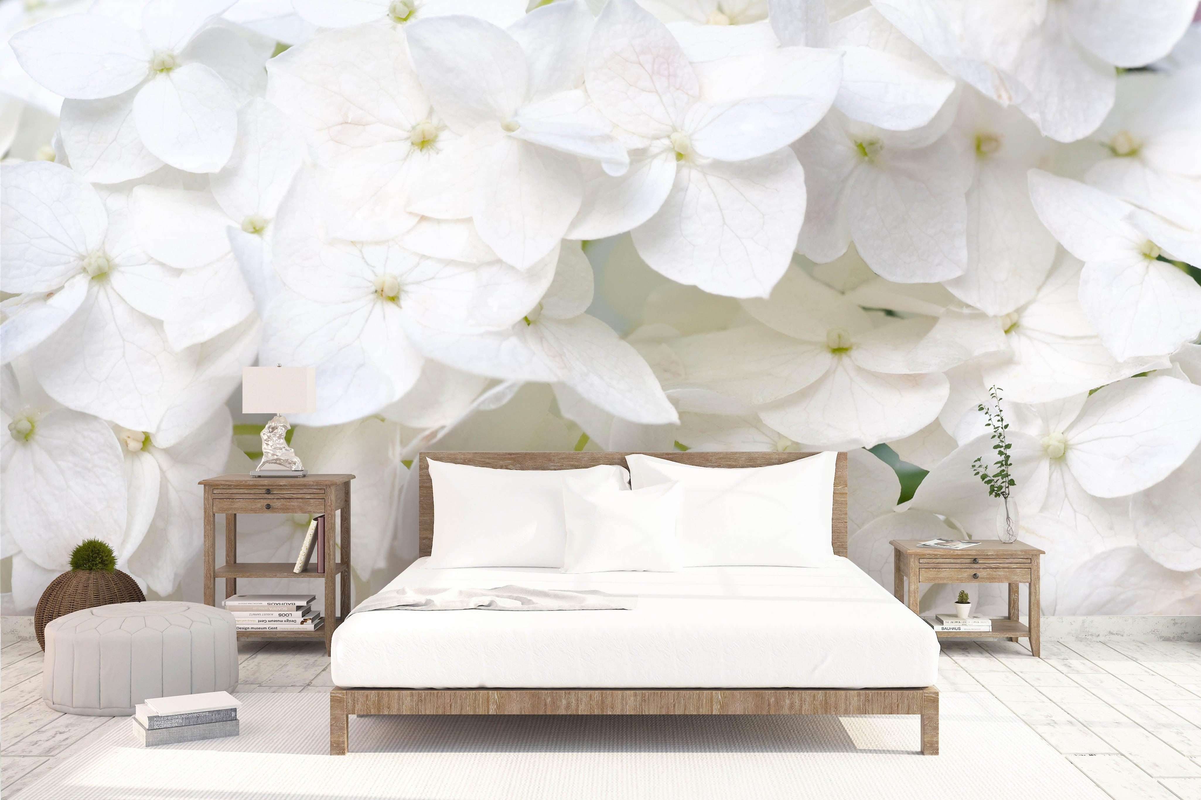 3D white floral petal wall mural wallpaper 36- Jess Art Decoration