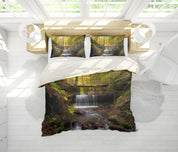 3D Forest Stream Quilt Cover Set Bedding Set Pillowcases 119- Jess Art Decoration