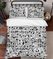 3D Abstract Illustration Doodle Quilt Cover Set Bedding Set Duvet Cover Pillowcases 82- Jess Art Decoration