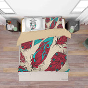 3D Hand Drawn Feather Dreamcatcher Quilt Cover Set Bedding Set Duvet Cover Pillowcases LXL- Jess Art Decoration