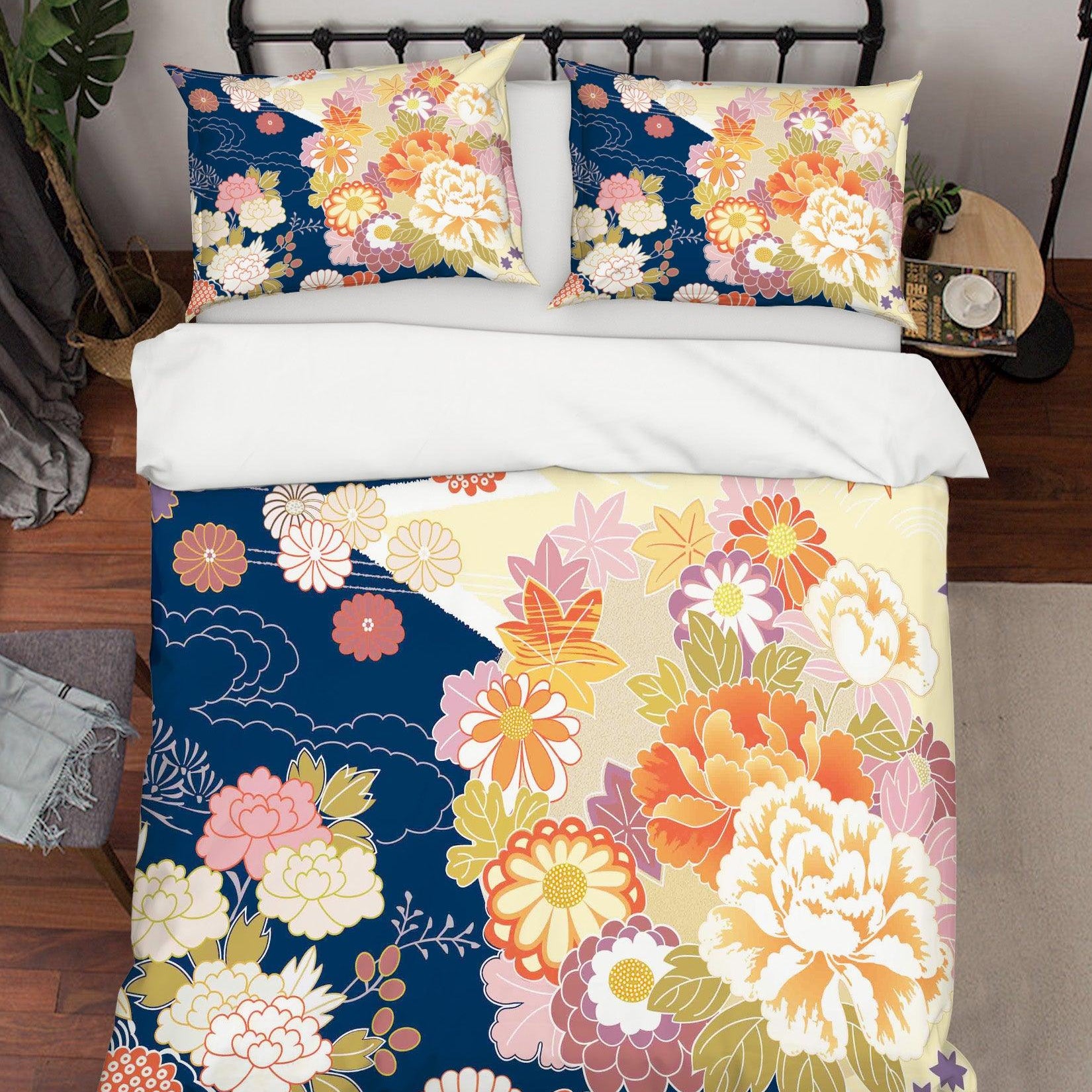 3D Watercolor Floral Quilt Cover Set Bedding Set Pillowcases 31- Jess Art Decoration