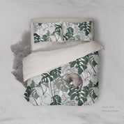 3D Green Plant Leaf Pattern Quilt Cover Set Bedding Set Pillowcases  5- Jess Art Decoration