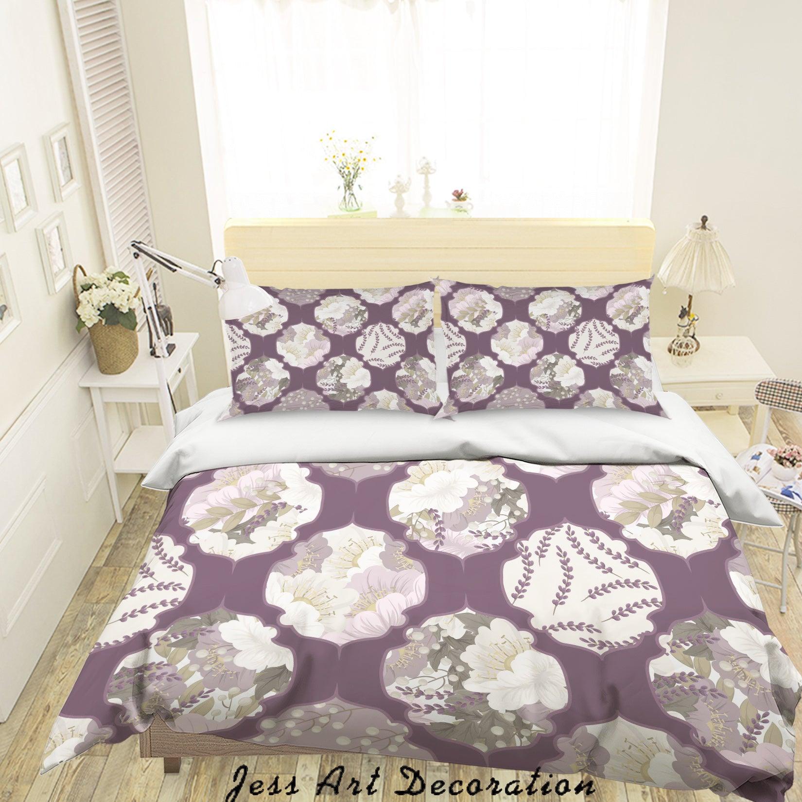 3D Floral Pattern Quilt Cover Set Bedding Set Pillowcases 25- Jess Art Decoration