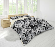 3D White Floral Dark Background Quilt Cover Set Bedding Set Pillowcases 27- Jess Art Decoration