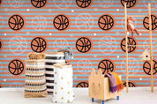 3D Basketball Stripes Wall Mural Wallpaper SF02- Jess Art Decoration